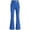 Blue, variant on Girls High Waist Heart Embroidery Flared Yoga Pants, Elastic Stretch Solid Color Kids Bell Bottom Trousers for Spring Autumn Daily Casual Dance Sport Wear(Sky Blue,8-9 Years)