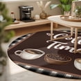 thumbnail image 3 of Round Rugs 5Ft, Coffee Time Round Area Rug Washable Indoor Throw Carpet, Vintage Farmhouse Coffee Beans Black Plaid Soft Non Slip Circle Rug for Cabinet Bathroom Home Decor Aesthetic, 3 of 8