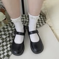 thumbnail image 4 of Milue Ankle Dress Socks Japanese Sweet Pearls Crew Socks JK Uniform Roll Cuffs Socks, 4 of 19