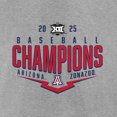 thumbnail image 4 of Men's Heather Gray Arizona Wildcats 2025 Big 12 Baseball Conference Tournament Champions Playoff Pitch T-Shirt, 4 of 4
