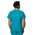 thumbnail image 2 of Adar Universal Unisex Scrubs - V Neck Tunic Scrub Top - 6011 - Teal Blue - S, 2 of 7