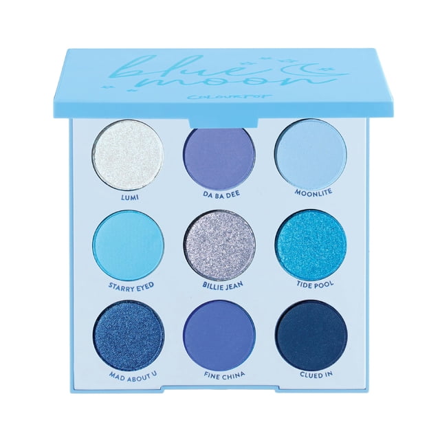 Paleta de sombras de ojos Colourpop Blue Moon con 9 tonos
