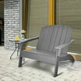 thumbnail image 4 of GVN Folding Chair, Patio Chair, HDPE Patio Adirondack Chair for Porch Garden Backyard-Gray, 4 of 10
