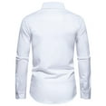 thumbnail image 4 of Rloper-Lop Mens Dress Shirts Formal Long Sleeve Casual Button Down Business Clothes for Wedding Party Business Tuxedo Solid Color Tee Tops S, 4 of 9