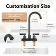 thumbnail image 2 of Bar Sink Faucet 4 Inch Center Deck Mount,2 Hole Prep Sink Faucet Dual Handles Commercial Utility Laundry Kitchen,Oil Rubbed Bronze, 2 of 18