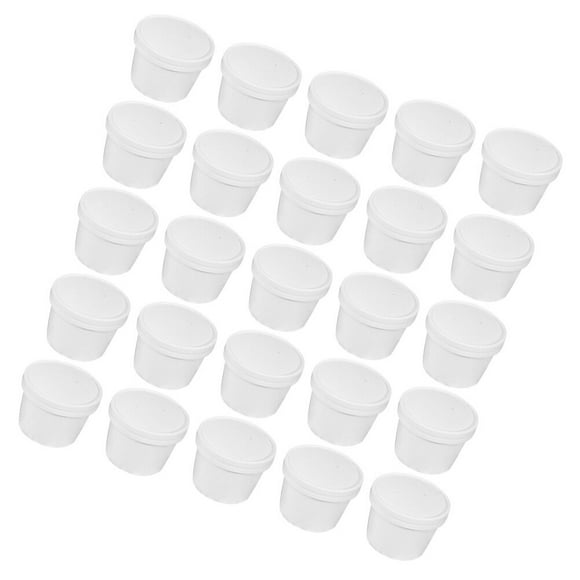IFANLANDOR 25 Pcs Petits Bols à Dessert Jetables en Papier Blanc pour Fêtes d'Anniversaire et Camping en Famille
