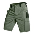 thumbnail image 2 of Quick Dry Breathable Tactical Cargo Shorts for Men Durable Lightweight Urban Casual Bottoms Outdoor Hiking Fishing Shorts (No Belt), #03 Green, S, 2 of 7
