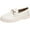 White, variant on Orthopedic Platform Loafers Women with Chain, Round Retro Toe Comfortable Slip On Work Loafers