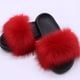 thumbnail image 1 of Pantuflas de pelo de zorro sintético, pantuflas de pelo de piel europea y americana, sandalias y pantuflas para el hogar para mujer, prendas exteriores de EVA, 1 of 6
