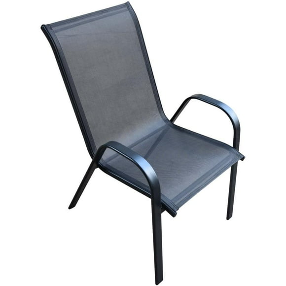 Textilene Sling Dining Chair - Black