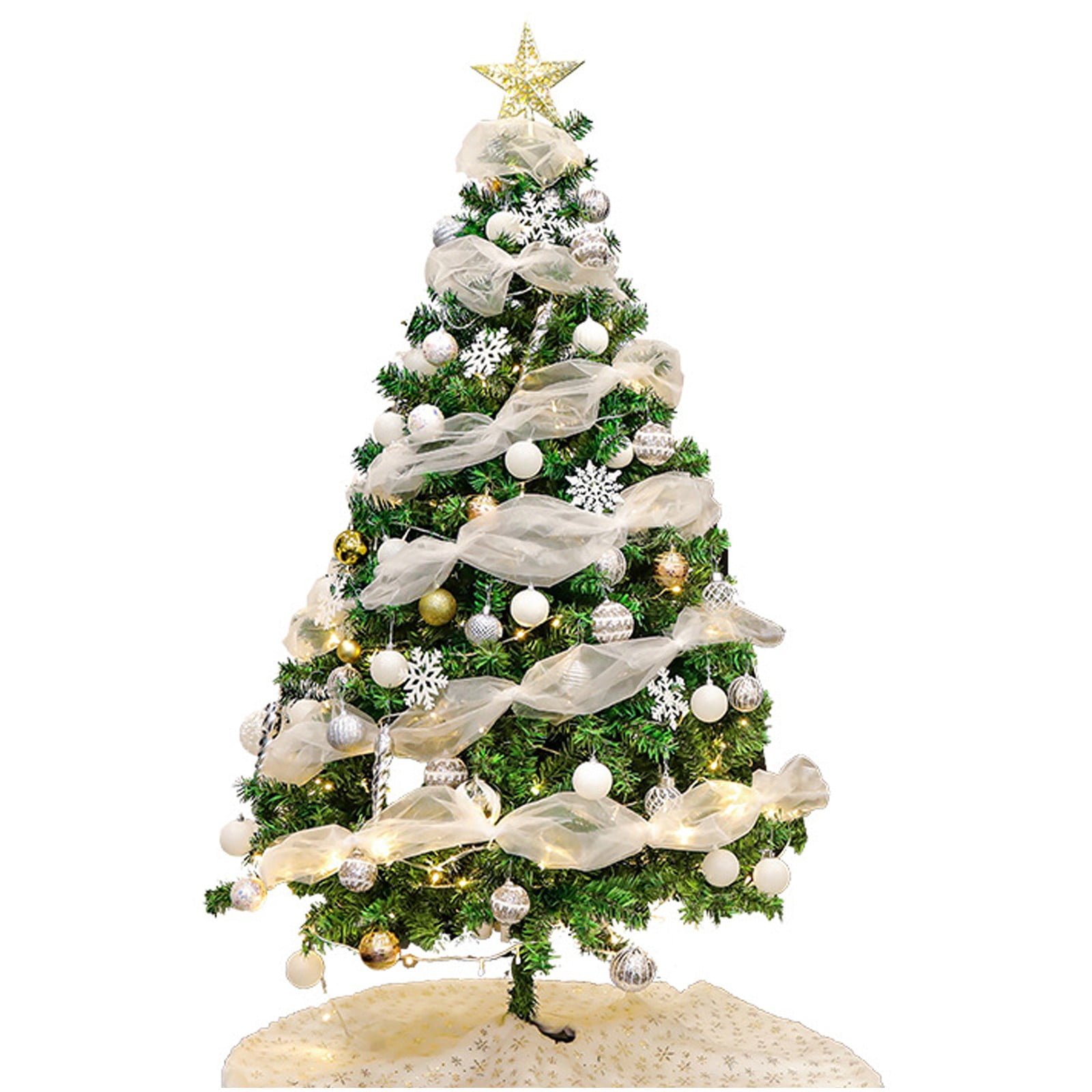 Celebrations 7 ft. Slim Pine Christmas Tree with 400 Warm White