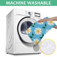 thumbnail image 3 of 60x60in(152x152cm) Square Tablecloth, Waterproof Polyester Table Cover, Wrinkle Resistant & Washable Fabric for Dining, Kitchen, Picnic, Daisy Flowers Print, 3 of 6
