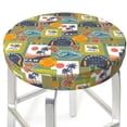 thumbnail image 3 of Kdxio Hawaiian Style Print Stool Covers Round,Stretch Round Bar Stool Covers Washable Bar Stool Cushion Slipcover for 12-15 Inch Chair, 3 of 7