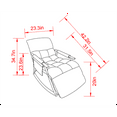 thumbnail image 2 of Casual Folding Rocking Chair, Lounge Rocking Chair with Adjustable High Back, Foot Rest and Side Pockets, Upholstered Glider Rocker for Living Room Bedroom Balcony, White, 2 of 7