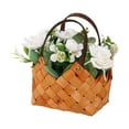 thumbnail image 2 of TIMIFIS Artificial Flowers In Basket,Wicker Rattan Basket with Fake Flowers Decorative Wicker Flower Basket with H andle for Home Wedding Birthday Decor（Include Basket and Flower）, 2 of 6