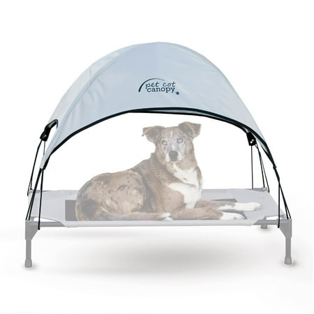 UPC: 0655199016396 | K&H Pet Products Pet Dog Cot Canopy (Cot Sold Separately) Gray Large 30 x 42 inches