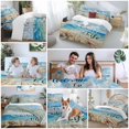 thumbnail image 6 of Welcome to Summer Life Queen Size Comforter Set, Beach Ocean Starfish Linen Texture Bedding for All Seasons, 4 Pcs Bed Set, 1Quiltcover (90"x92") ,1Sheet(94"x116"), 2Pillowcases (30"x20"), 6 of 9