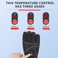 thumbnail image 4 of AMERTEER Electric Heated Gloves USB Rechargeable Electric Thermal Gloves 3 Mode Warm Heated Gloves Waterproof Winter Heating Gloves for Skiing Riding Hunting Running, 4 of 11
