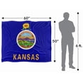 thumbnail image 5 of Logovision Blanket, 50"x60", Kansas Flag Silky Touch Sherpa Back Super Soft Throw Blanket, 5 of 5