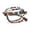 Camouflage, variant on Black Folding Square Anti-blue Light Plastic Reading Glasses 2.00, Comfortable Oversized Spring Hinges Foldable Readers +2.00 Strength With Case
