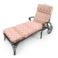 thumbnail image 2 of Jordan Manufacturing 72" x 21" Tinker Suntan Coral Ikat Rectangular Outdoor Chaise Lounge Cushion with Ties and Hanger Loop, 2 of 12