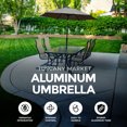 thumbnail image 2 of Four Seasons Courtyard Parasol de Marché Tuscany avec Manivelle et Inclinaison, Gris, 2 of 5