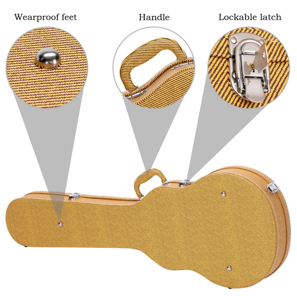 IVV Hard-Shell Electric Guitar Case Wood Case, Yellow
