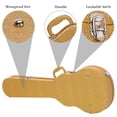 thumbnail image 5 of Gzxs Hard-Shell Electric Guitar Case Wood Case, Yellow, 5 of 10