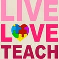 thumbnail image 2 of CafePress - Live Love Teach Autism Tote Bag - Unisex Canvas Tote Bag, Beige, 1-Piece, 2 of 7