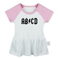 thumbnail image 4 of Pack of 2, AB CD & Born To Rock Funny Dresses For Baby, Newborn Babies Skirts, Infant Princess Dress, Toddler Frocks (Pink Raglan Dresses, 18-24 Months), 4 of 5