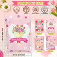 thumbnail image 3 of Large Plastic Mother's Day Gift Bags, 100 Count, Pink Flower Design, Party Favor Goodie Pouch, 3 of 6