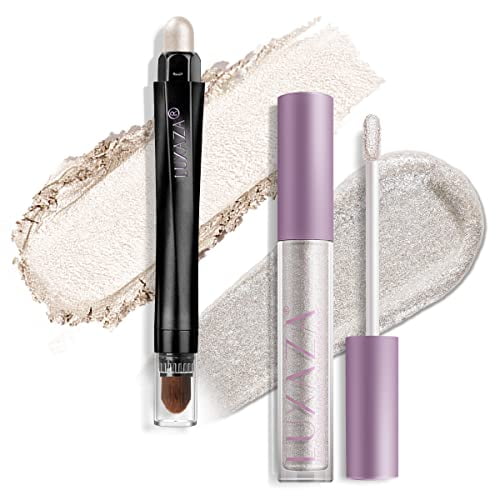 LUXAZA 2Pcs Liquid Eyeshaow y Cream Eyeshadow Stick Set, LUXAZA LUXAZA