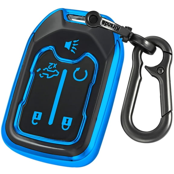 for Chevrolet Key Fob Cover with keychian,TPU Protection Key Case Compatible with GMC Silverado Suburban Tahoe Acadia Sierra Terrain Yukon (5 Button)