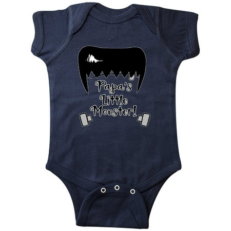 

Inktastic Halloween Papa s Little Monster Frankenstein Gift Baby Boy or Baby Girl Bodysuit