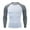 Gray, variant on BADHUB Baseball T-shirts for Men Casual Long Sleeve Colorblock Shirts Slim Fit Sport Pullover Tops Dark Blue 3XL
