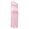 thumbnail image 3 of QHFBli Maternity Off Shoulder Long Sleeve Fitted Gown Maxi Chiffon Dress for Photo Shoot Baby Shower, 3 of 7