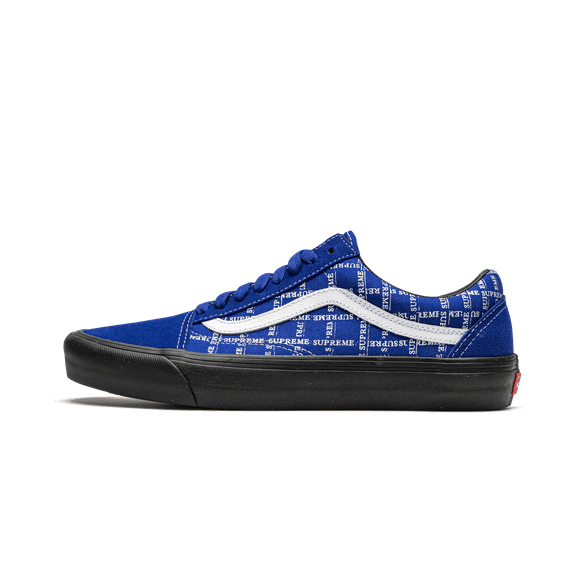 VANS MENS Old Skool Pro "Supreme - Grid Logo - Blue" VN0A45JC2YX from Stadium Goods