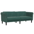 thumbnail image 3 of vidaXL Ensemble de Canapé 2 Pcs Velours Vert Foncé, 3 of 5