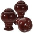 thumbnail image 4 of Monyance Curtain Accessories 3PCS Wooden Curtain Rod Finial End Caps Decorative Supplies(3.94X2.76X2.76Inches), 4 of 10