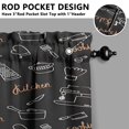 thumbnail image 5 of Kitchen Food Cooking Chef 3-Piece Kitchen Curtains Set Kitchen Curtains Sets with Valance for Windows Rod Pocket Machine Washable Kitchen Decor Decorations (54"x18"+2x27.5"x24"), 5 of 6