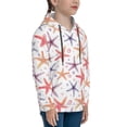 thumbnail image 3 of Fotbe Starfish 1 Pattern Youth Pullover Hooded Sweatshirt, Boys Hoodie, Kangaroo Pocket Hoodie for Kids Girls -Large, 3 of 6