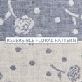 thumbnail image 4 of Terra Womens Floppy Beach Summer Hat Reversible Sunhat Packable Wide Brim Flower Pattern Navy, 4 of 7