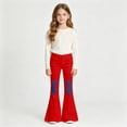 thumbnail image 2 of SJLDQY Girl's Flare Leggings Casual Elastic Waist Bell Bottom for Girls Trendy Printed Graphic Pants, 2 of 4