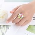 thumbnail image 3 of TopLLC Rings Fashionable Individual Character Drops Oil Flower To Reveal Your Character the ring, 3 of 9