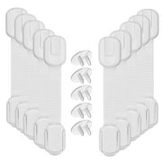 Cabinet Locks - Baby Safety Cabinet Locks - for Toilet Lid, Cabinet, Drawer, Pantry Door, Prevents Potential Child Open Threat, 10 Pack (White)