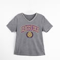 thumbnail image 5 of Women's Gameday Couture Gray Western Illinois Leathernecks Iconic Edge Rhinestone V-Neck T-Shirt, 5 of 7