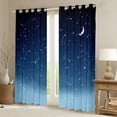 thumbnail image 2 of jejeloiu Starry Sky Black Out Curtains,Universe Nebula Theme Curtains Pack of 2 (42x63 Each) For Kids, 2 of 6