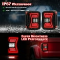 thumbnail image 2 of For Jeep Gladiator JT 2019-2021 LED Rear Tail Lights Sequential Lamps Black Housing/Smoke lens, 2 of 7