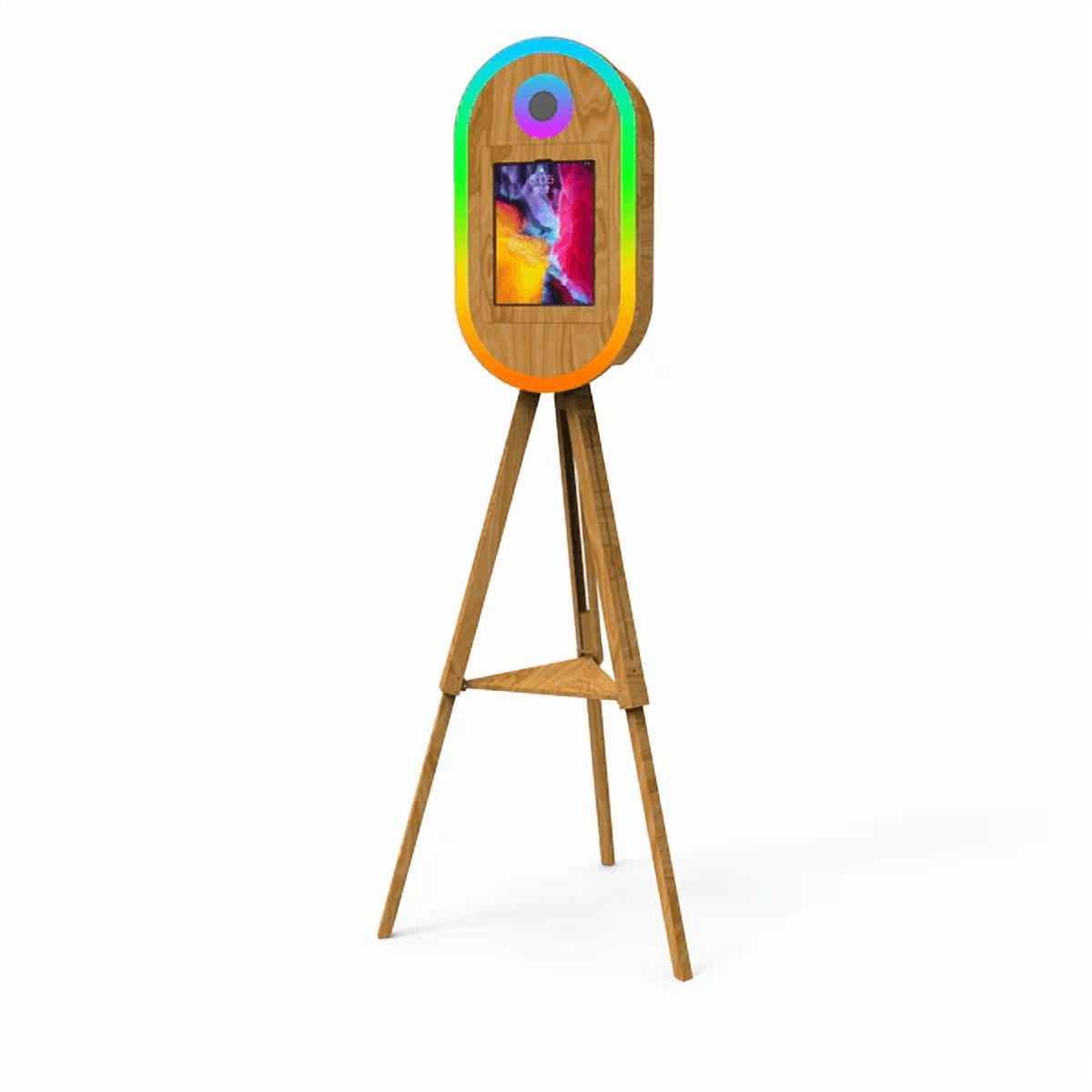 Tripod iPad DSLR Photo Booth Compatible with all Size iPad and DSLR camera Built-in RGB ring light for Parties and Weddings Events & Business