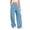 Light Blue, variant on Cargo Wide Leg Sweatpants for Women High Waist Solid Color Elastic Waist SportsCasual Pants With Multi Side Pockets